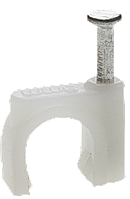 Скоба-держатель круглая СД-К 5 мм, 50 шт, с оцинкованным гвоздем, ЗУБР Профессионал