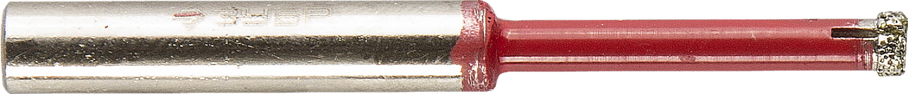 Сверло алмазное трубчатое по кафелю и стеклу, d=3 мм, зерно Р 60, ЗУБР Профессионал 29850-03