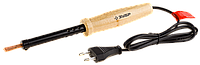 Электропаяльник ЗУБР "Мастер" с деревянной рукояткой и долговечным жалом, форма клин 60Вт