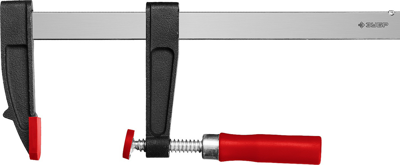 Струбцина ЗУБР "Мастер", тип "F", пластмассовая ручка, стальная закаленная рейка, 50х200мм - фото 2 - id-p85654943