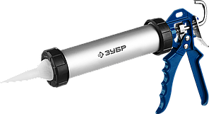 ЗУБР 310 мл универсальный закрытый пистолет для герметика, алюминиевый корпус, серия Профессионал