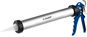 ЗУБР 600 мл универсальный закрытый пистолет для герметика, алюминиевый корпус, серия Профессионал