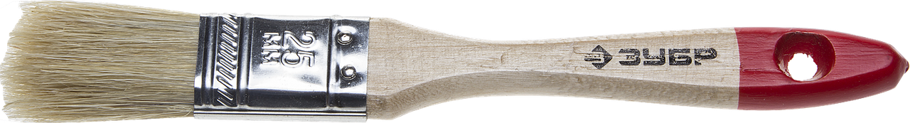 Кисть плоская ЗУБР "УНИВЕРСАЛ-СТАНДАРТ ", натуральная щетина, деревянная ручка, 25мм - фото 1 - id-p85655223