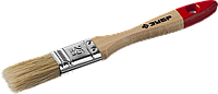 Кисть плоская ЗУБР "УНИВЕРСАЛ-МАСТЕР", натуральная щетина, деревянная ручка, 25мм