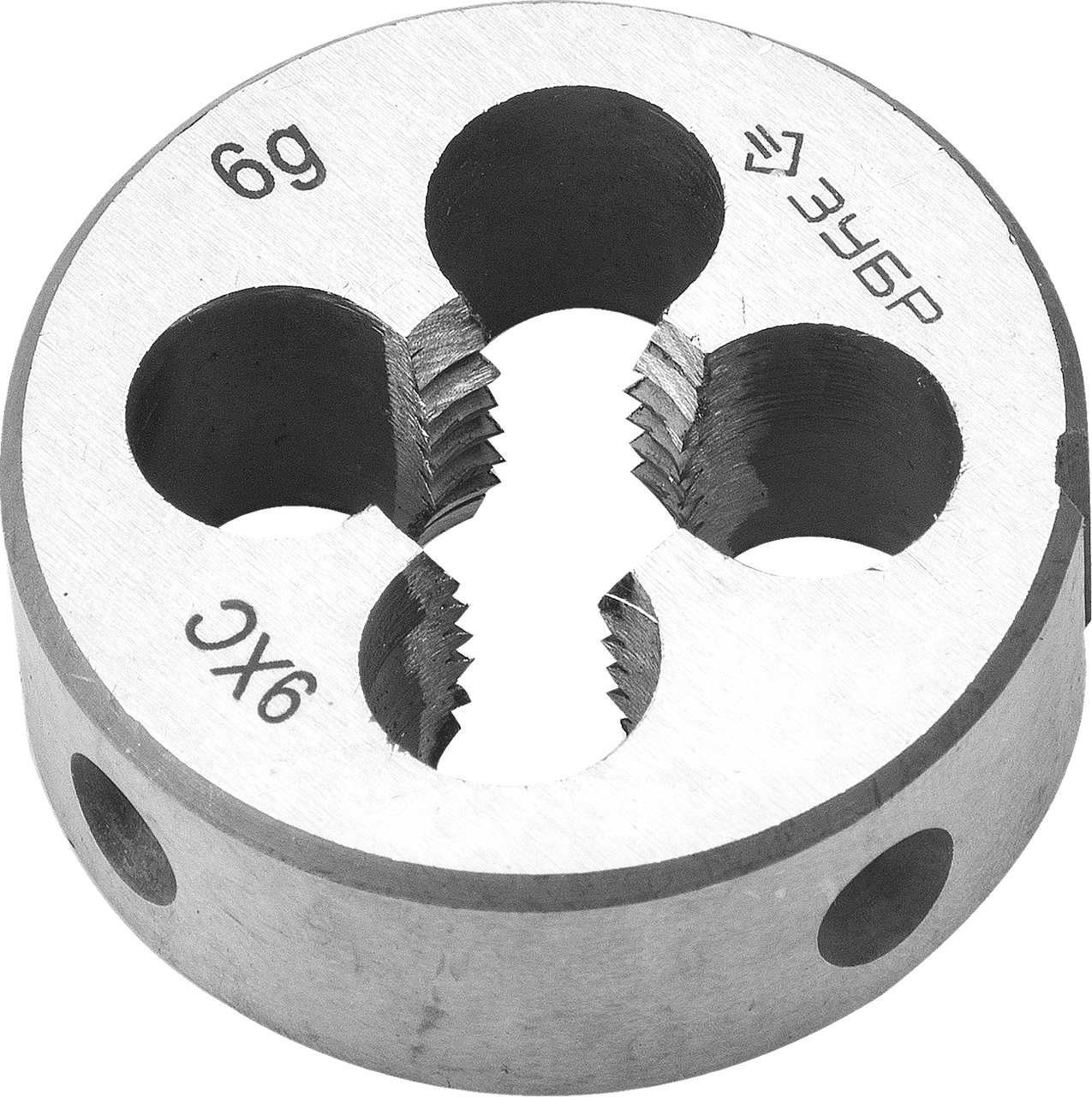 ЗУБР М4x0.7мм, плашка, сталь 9ХС, круглая ручная М5, 7, 0.8