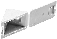 Уголок мебельный с шурупом, цвет дуб, 4,0x15мм, 4шт, ЗУБР Белый