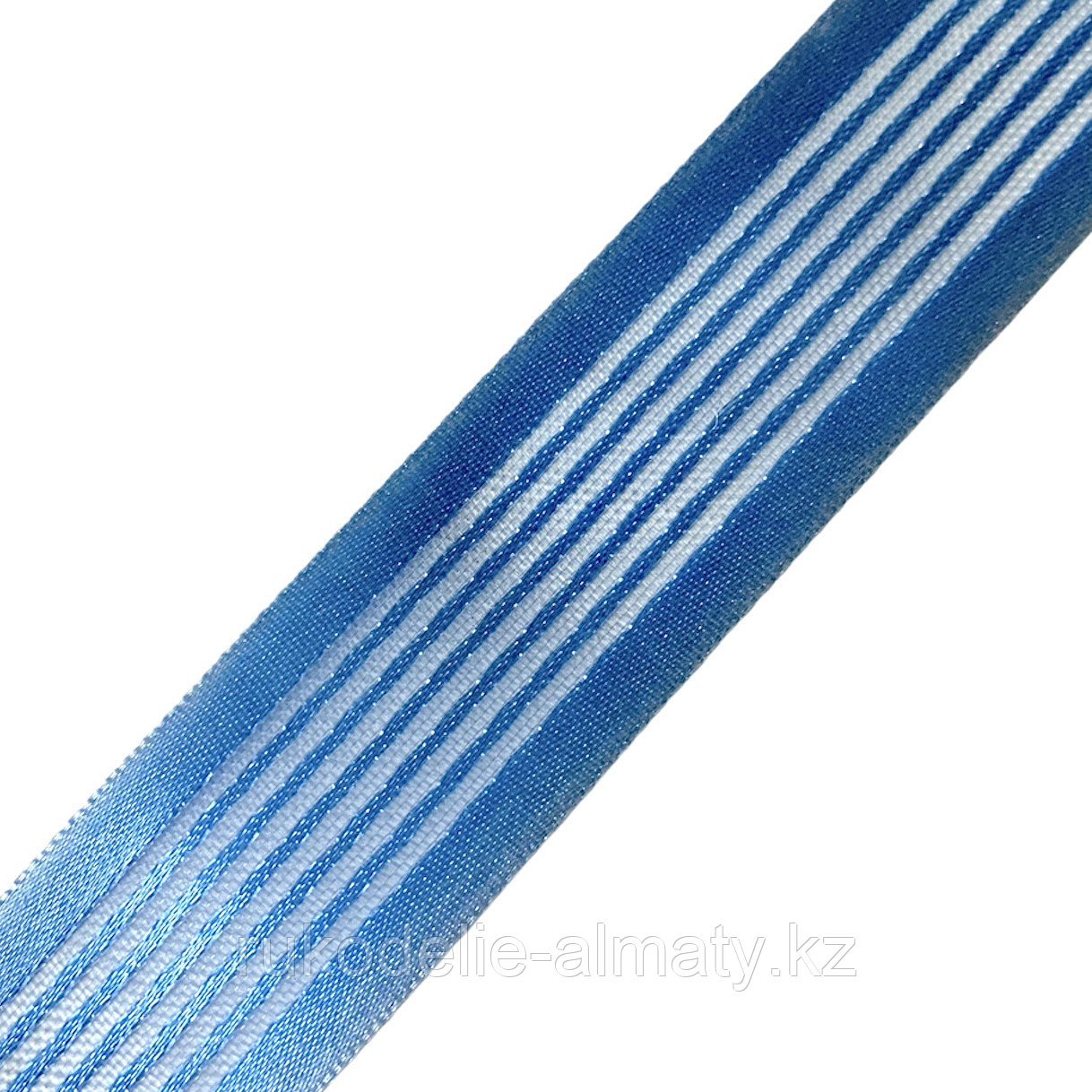 Лента декоративная капроновая с полосками 25 мм, К-223 голубой - фото 2 - id-p85656276