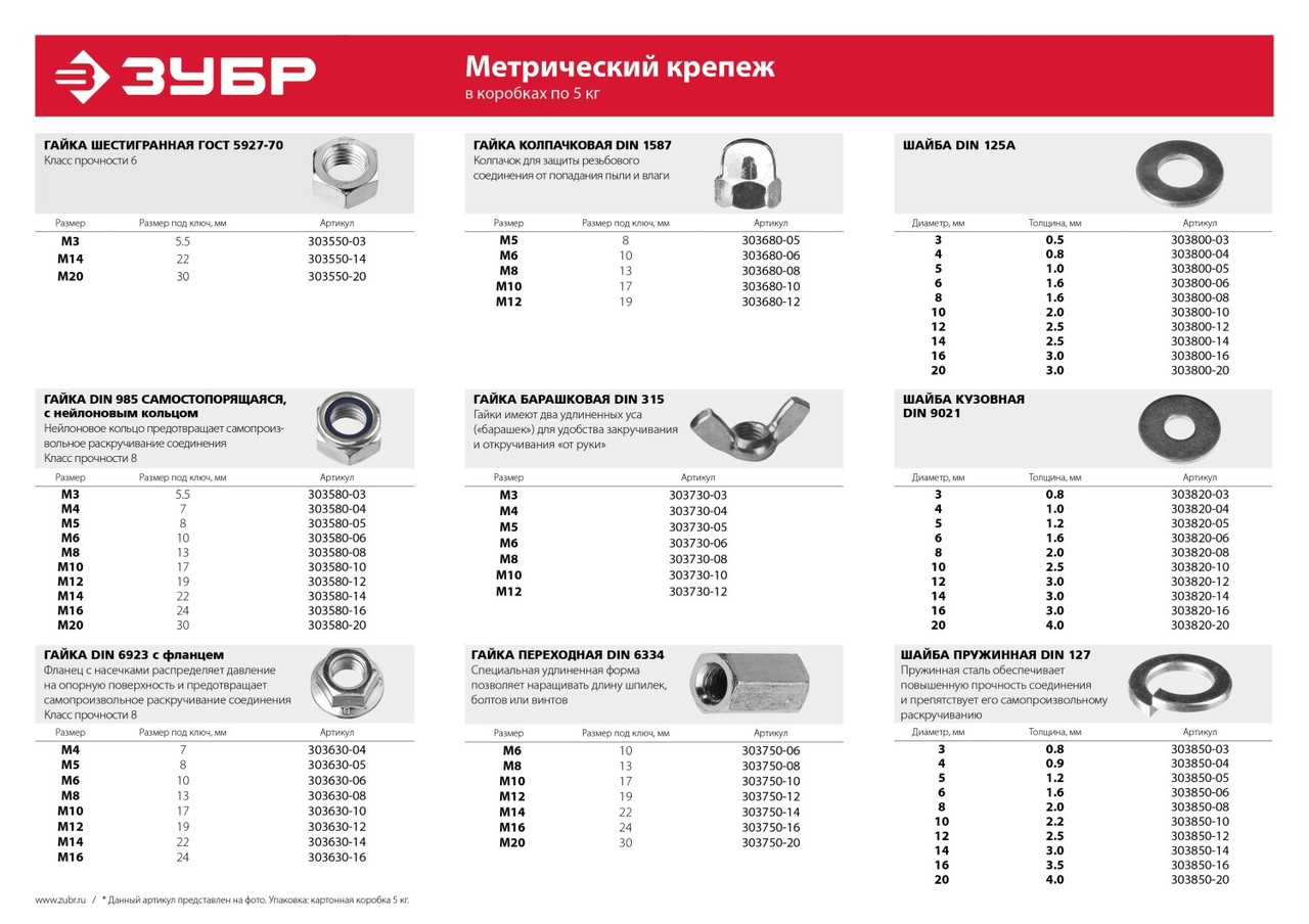 Шайба DIN 9021 кузовная, 6 мм, 5 кг, оцинкованная, ЗУБР - фото 4 - id-p85654844