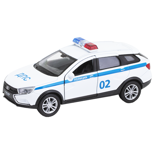 Игрушка модель машины 1:34-39 LADA VESTA SW CROSS полиция ДПС