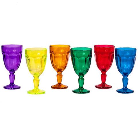Набор разноцветных винных бокалов из стекла Casablanca Pasabahce [6 шт.] - фото 3 - id-p85656846
