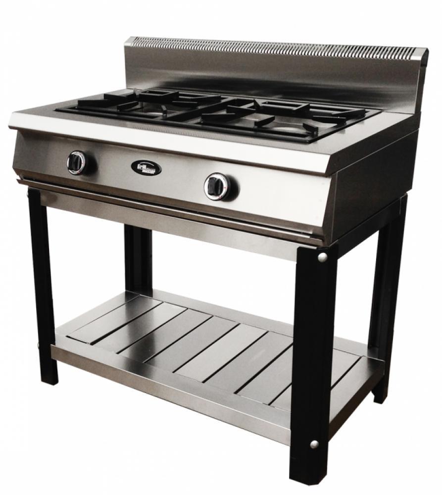 Плита газовая 2-х горелочная Ф2ЖТЛПГ(п) (усиленная, на подставке) Grill Master