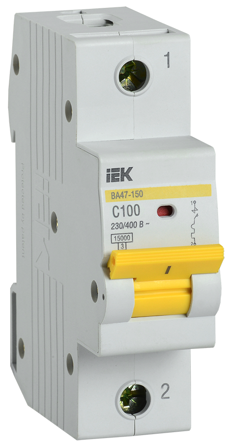 Автоматический выключатель ВА47-150 1Р 100А 15кА х-ка C IEK