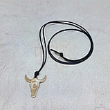 Амулет Бык на вощеном шнурке, фото 2