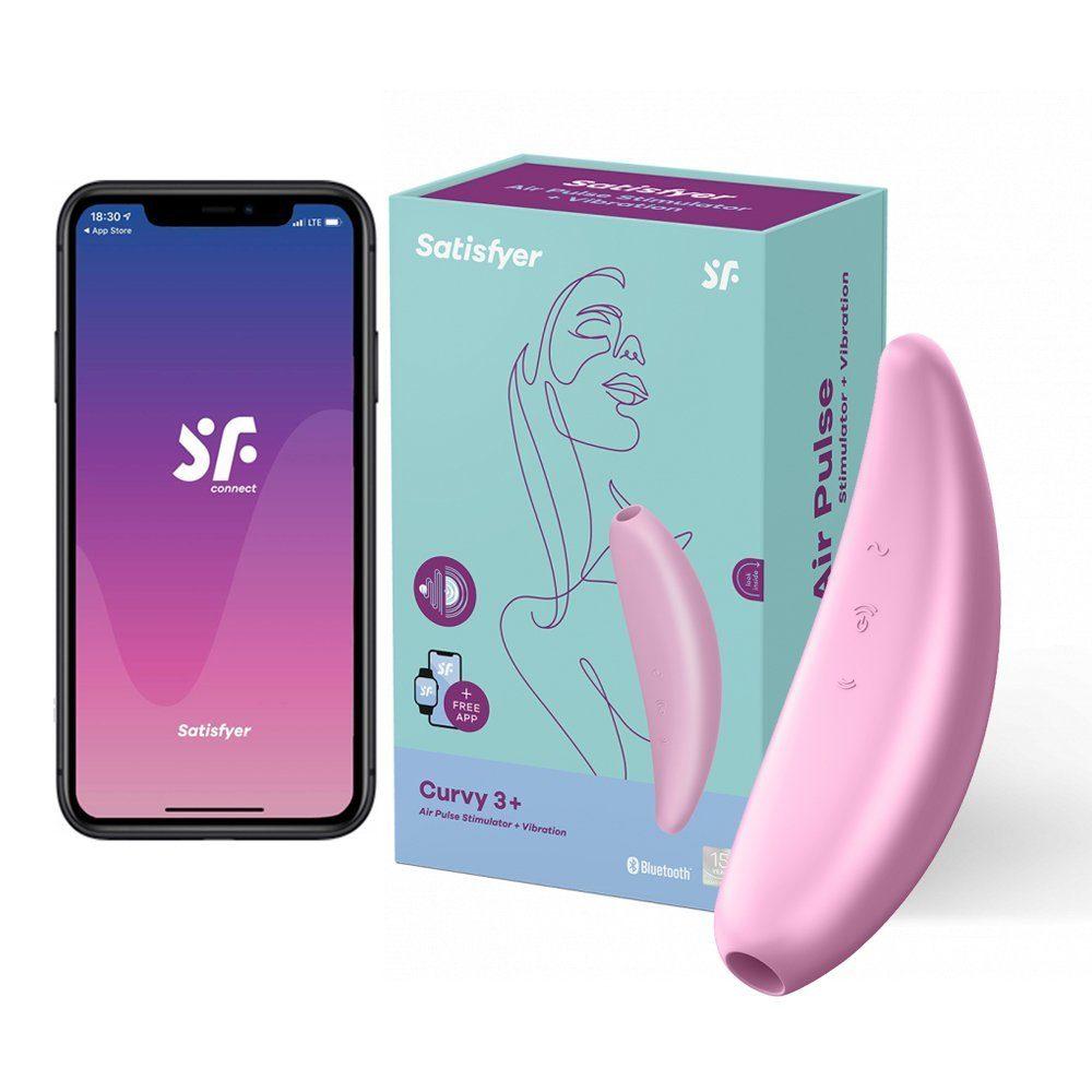 Вакуумно-волновой стимулятор с вибрацией "Satisfyer Curvy 3+" (с управлением через смартфон)