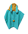 Пончо полотенце  зайка бирюзовый, фото 2