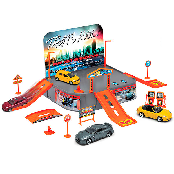Игрушка игровой набор Гараж,  включает 1 машину
