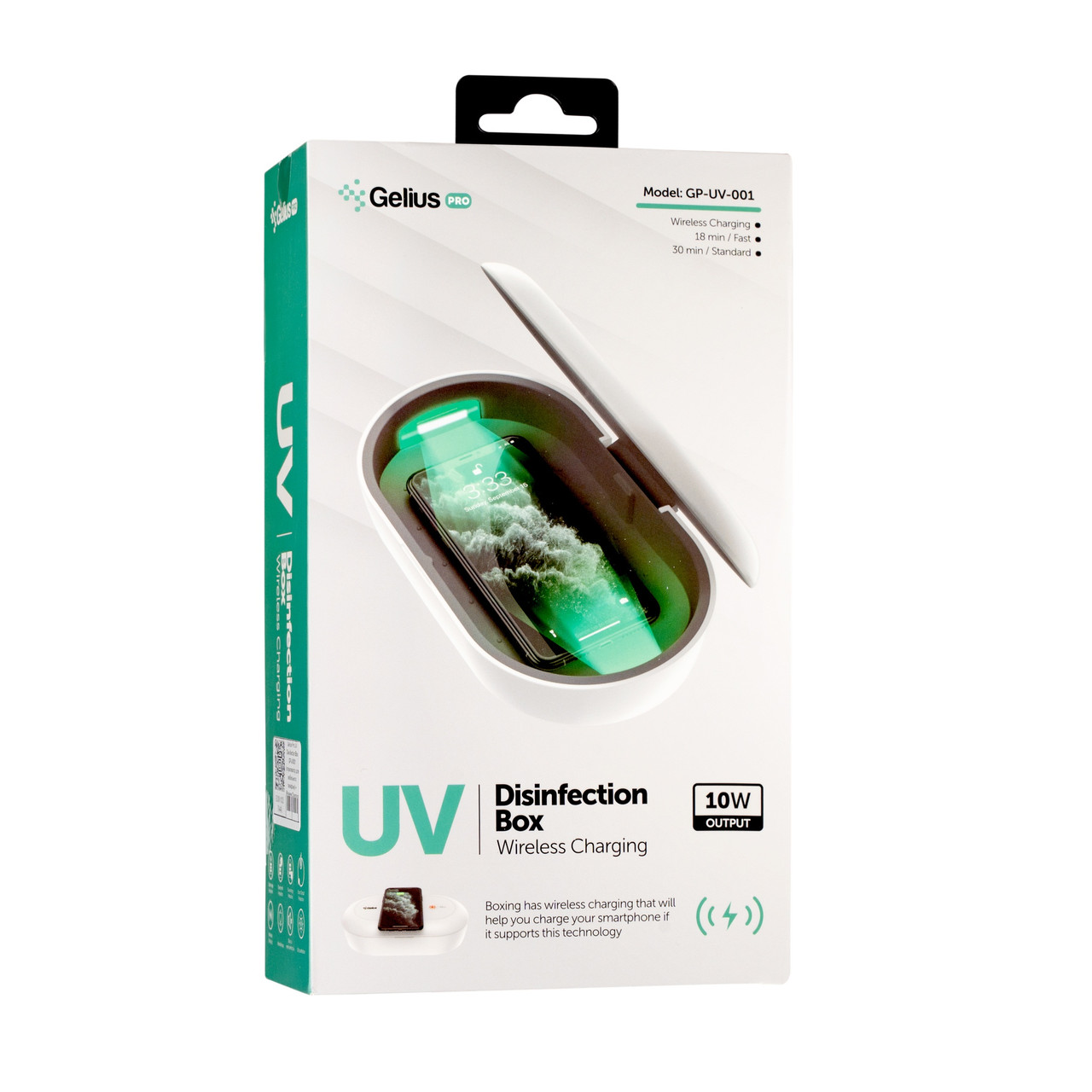 Gelius Pro UV Disinfection Box GP-UV001 (стерилизатор для мобильного телефона) + Wireless Charging