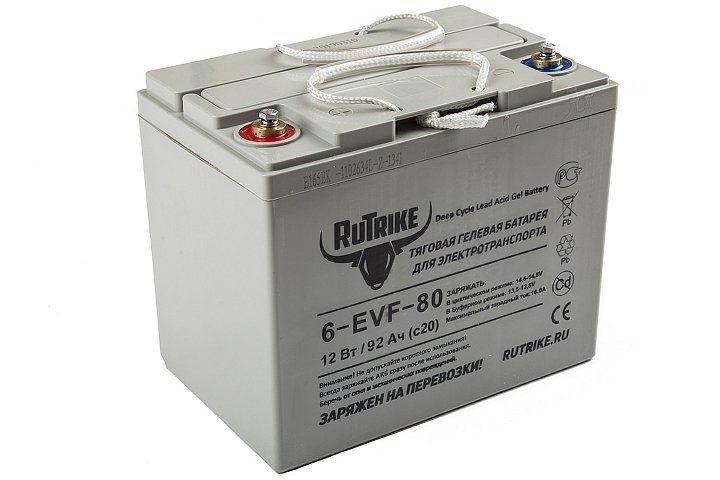 Тяговый гелевый аккумулятор RuTrike 6-EVF (6-EVF-80 (12V80A/H C3))