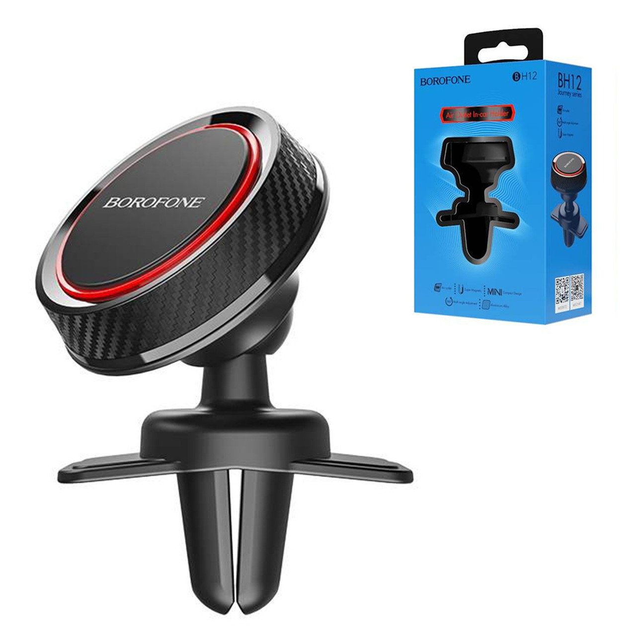 Автодержатель магнитный Borofone H12, Black