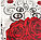 Бандана платок хлопковая с узором и розой квадратная 53х53 см белая, фото 7