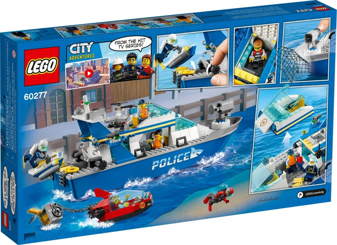 60277 Lego City Катер полицейского патруля, Лего Город Сити - фото 2 - id-p85037975