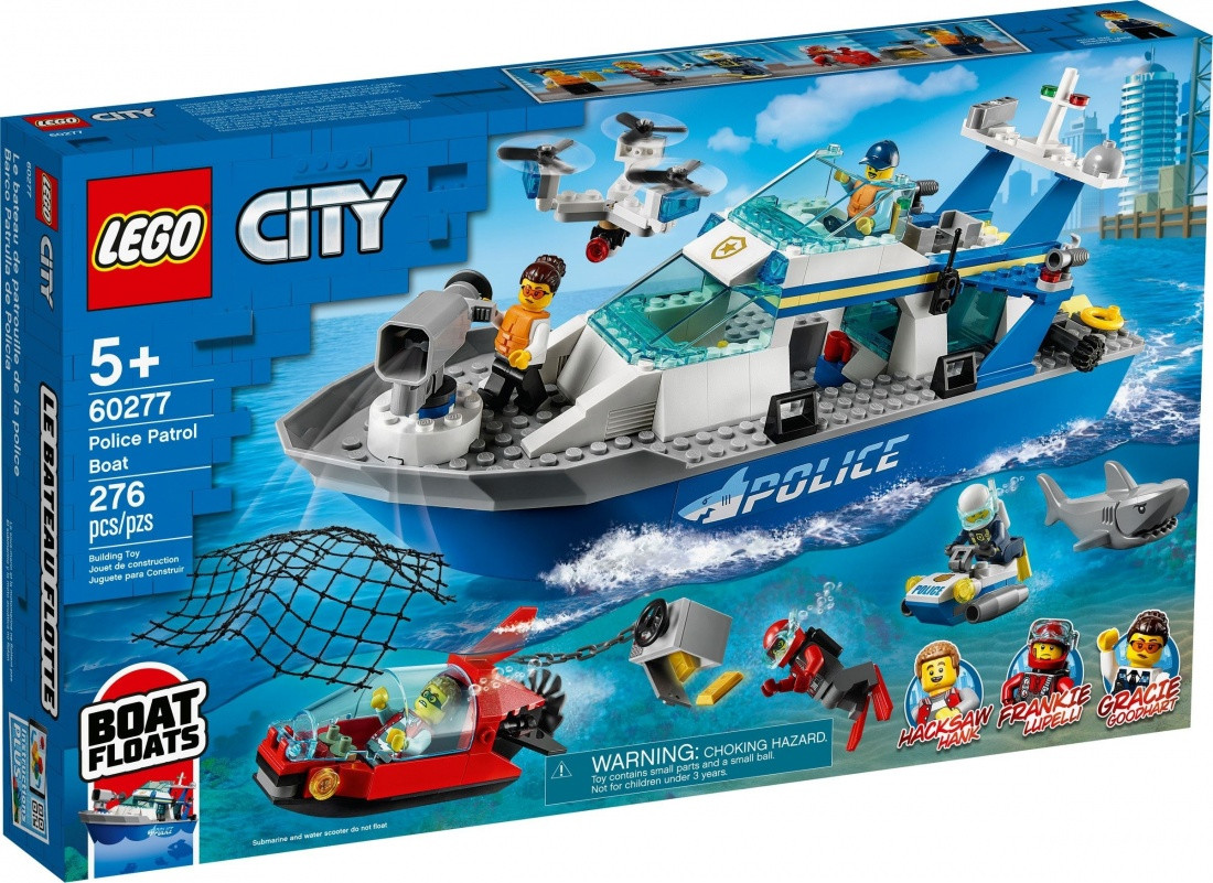 60277 Lego City Катер полицейского патруля, Лего Город Сити - фото 1 - id-p85037975