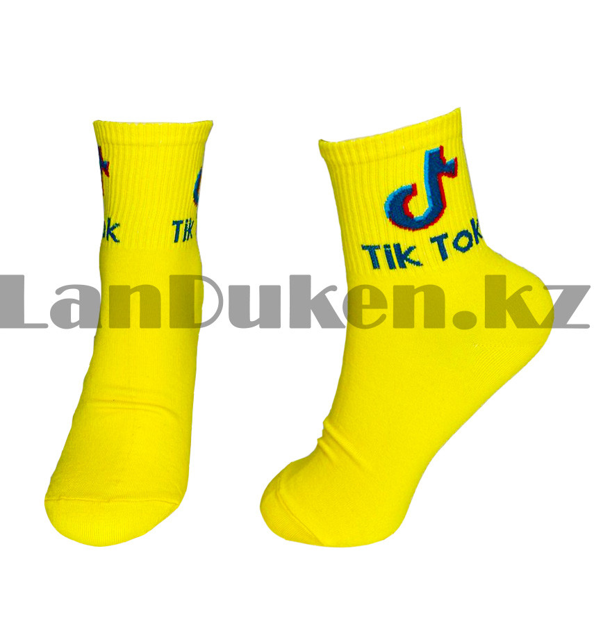 Носки женские хлопковые Tik Tok (Тик Ток) 36-41 размер Amigobs желтые - фото 2 - id-p85699580