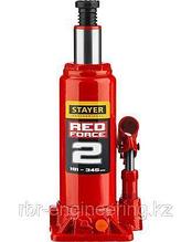 Домкрат гидравлический бутылочный STAYER RED FORCE, 43160-2_z01, серия PROFESSIONAL, 2 т, 181-345 мм