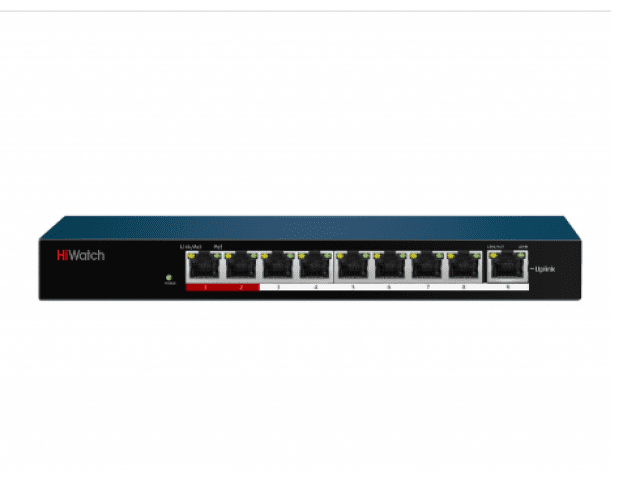DS-S908P - 8-ми канальный неуправляемый PoE коммутатор,