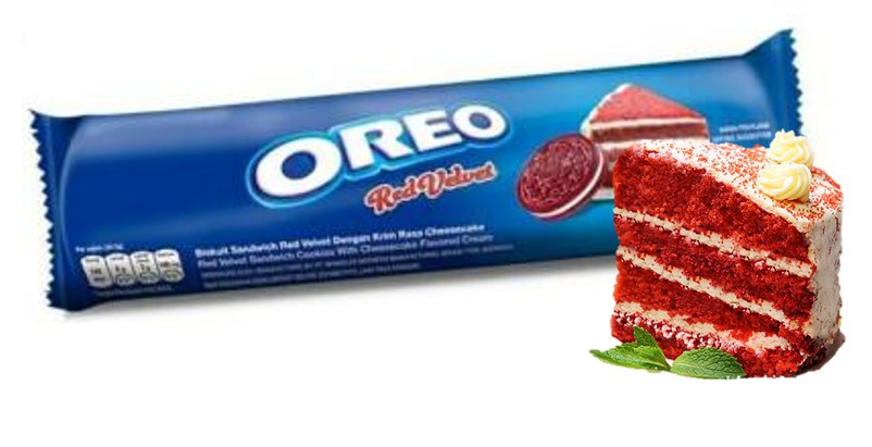Печенье OREO Red Velvet красный бархат 133 / 123,5гр. (24шт-упак) - фото 1 - id-p85727143