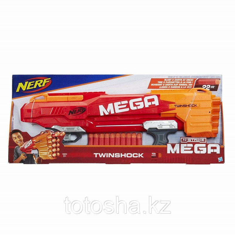 Бластер Nerf Mega Twinshock Мега Твиншок , B9894