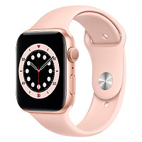 Apple Watch Series 6 GPS, 44mm Gold Aluminium Case with Pink Sand Sport Band - Regular, Model A2292