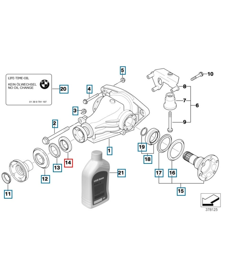 Сальник хвостовика заднего редуктора BMW | Corteco 01037090b - фото 3 - id-p74036417