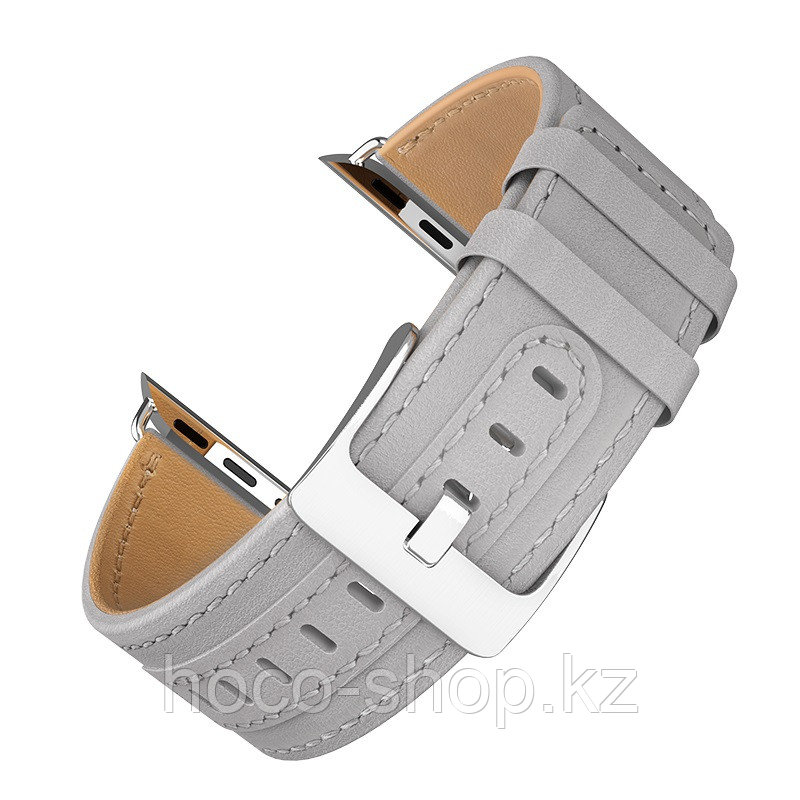 Ремешок Hoco WB04 Duke series leather strap для Apple Watch 40 mm серый