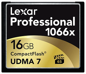 Карта памяти Lexar PROFESSIONAL CompactFlash 16GB 1066x (160 Mb/s)