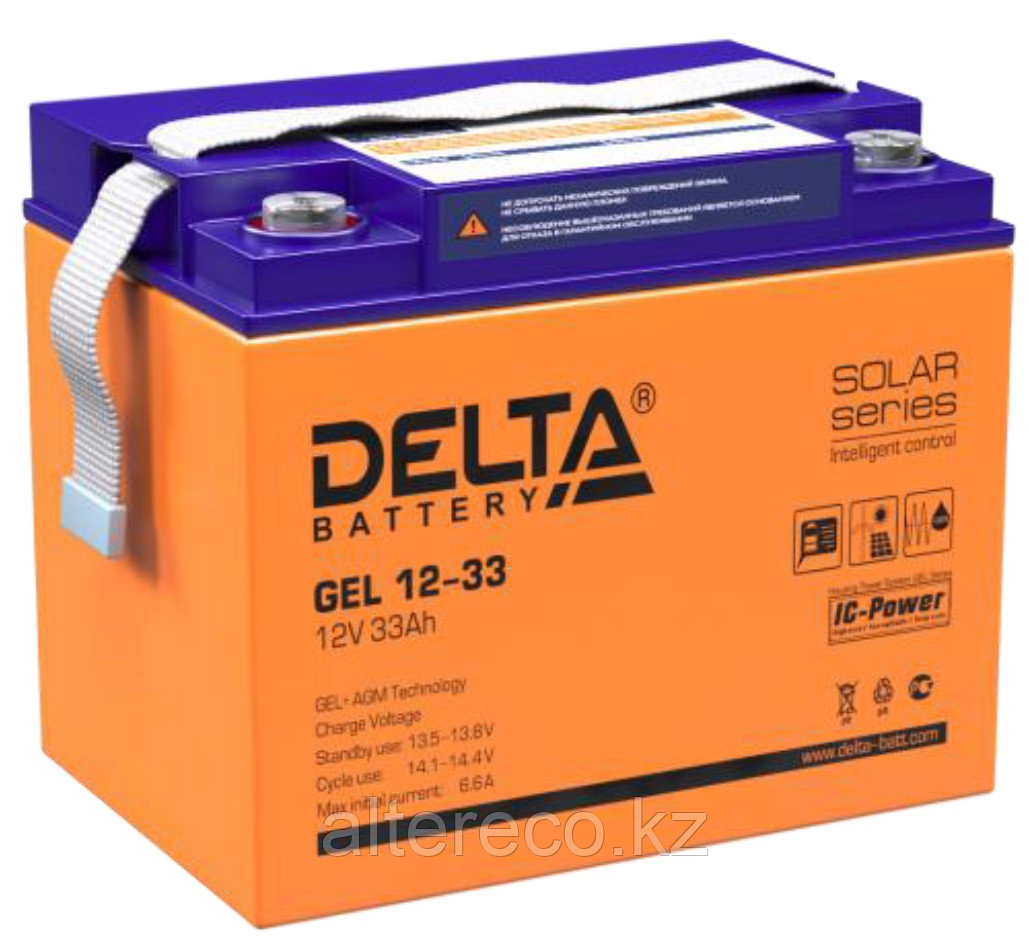 Аккумулятор Delta GEL 12-33  (12В, 33Ач)