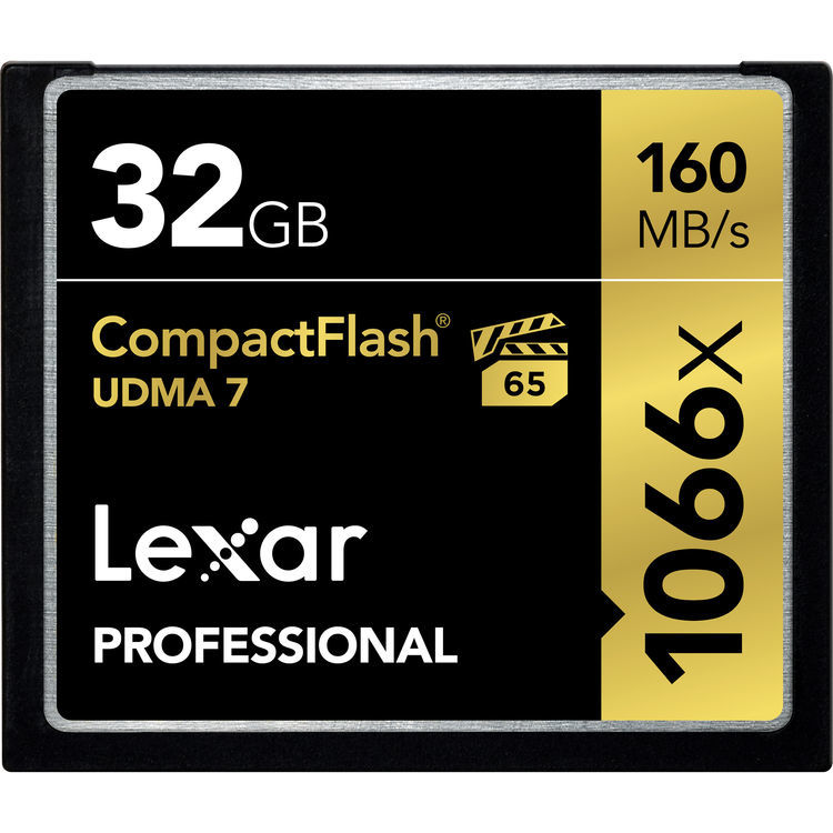 Карта памяти Lexar PROFESSIONAL CompactFlash 32GB 1066x (160 Mb/s) - фото 1 - id-p85850766