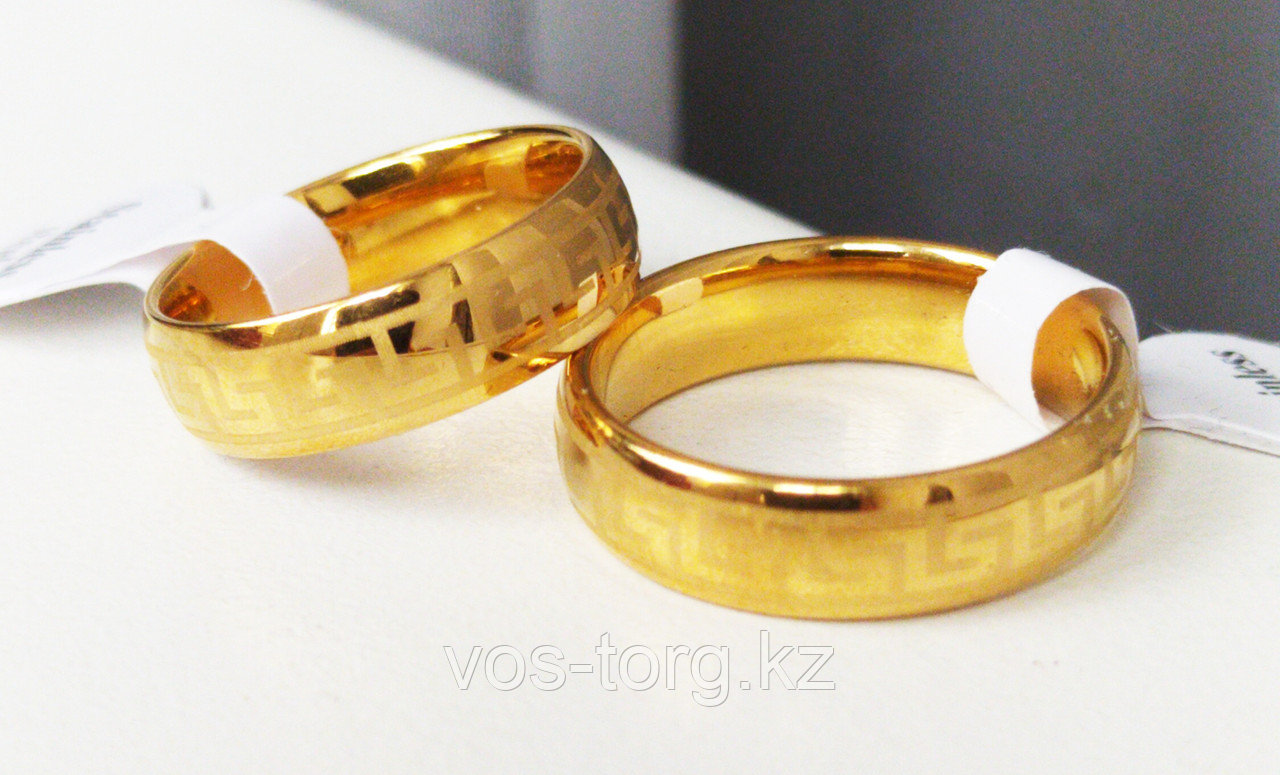 Кольцо обручальное "Wedding ring" позолота - фото 3 - id-p85853715