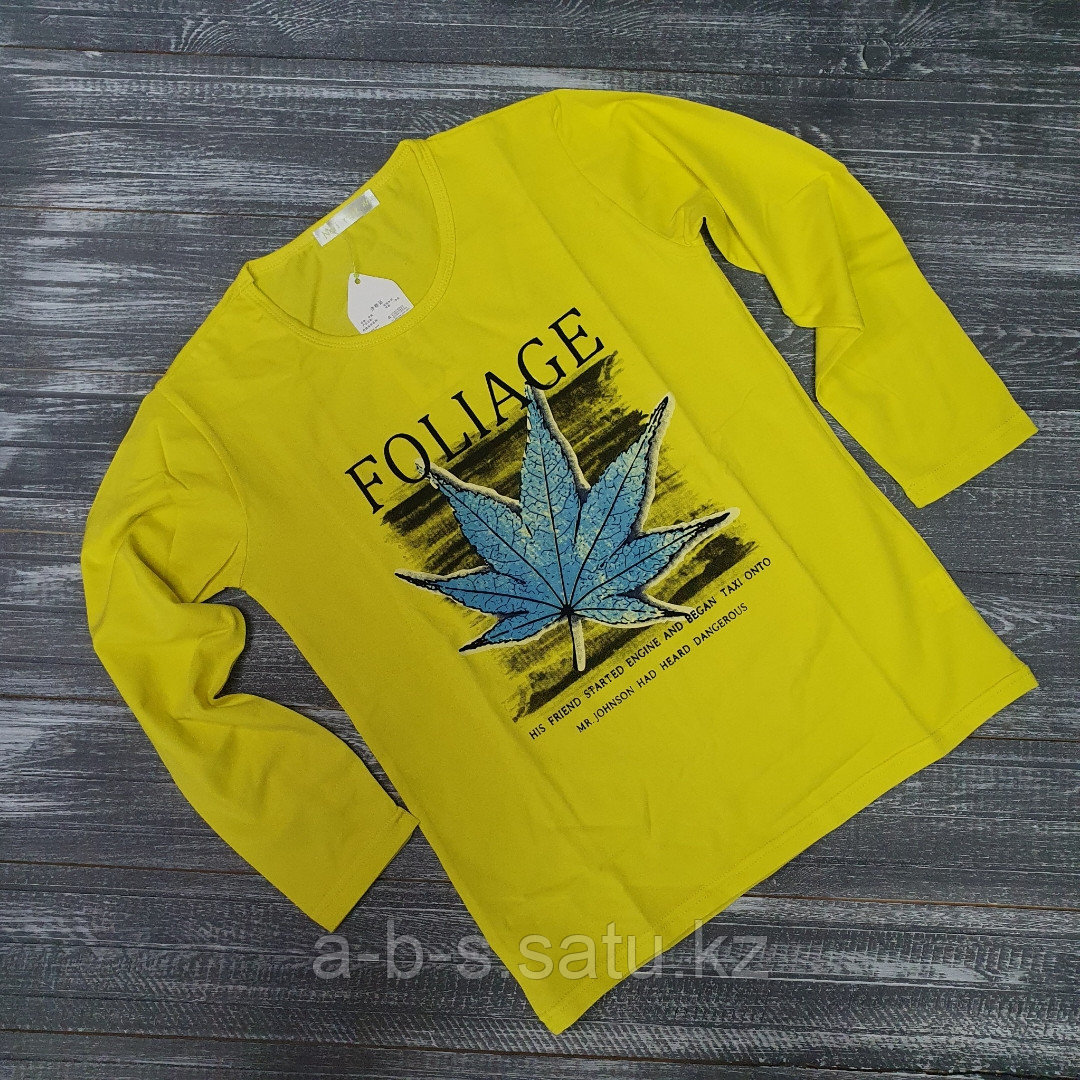 Лонгслив Foliage желтый