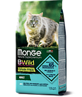 2058 Monge Bwild GF Cat Merluzzo, Монже, беззерновой корм для взрослых кошек с треской, уп. 1,5кг.