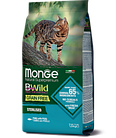 2089 Monge Bwild GF Cat Tonno, Монже, беззерновой корм для взрослых кошек с тунцом, уп. 1,5кг.