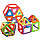 Магнитой Конструктор магнитный 6 квадратов, 8 треугольников (4 - с окном), фото 2