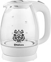 Шәйнек электр SAKURA SA-2715W (1.7) шыны подсв