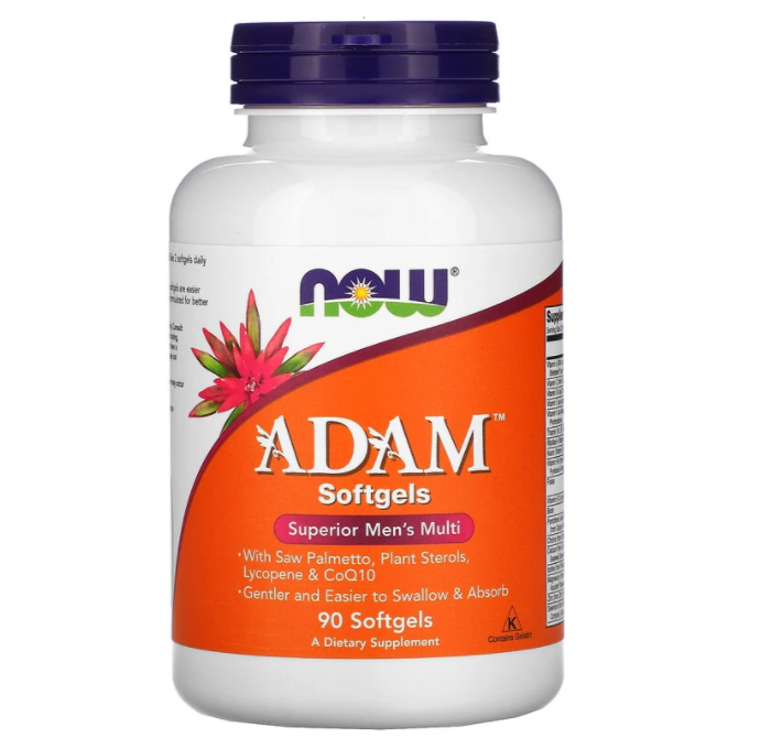 Now Foods, ADAM, превосходные мультивитамины для мужчин, 90 мягких таблеток