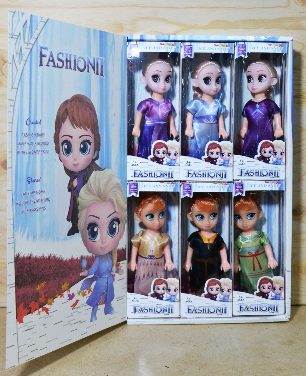 YXB06 Кукла Fashion холодное сердце 2 вида, 6 шт в уп., цена за 1шт 17*7