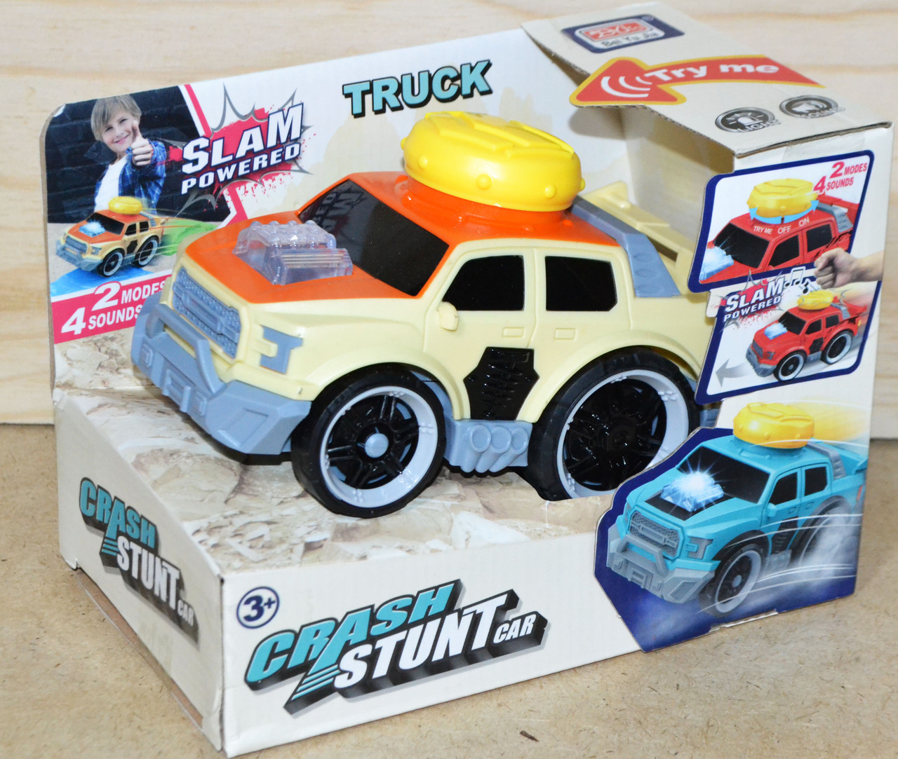 A2233-1 Машина Crash stunt Car на батарейках муз/свет 18*13