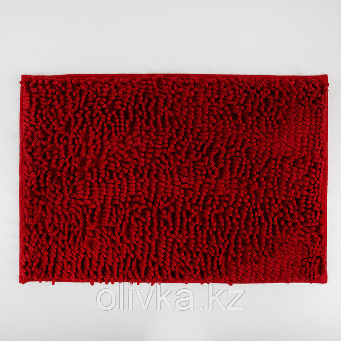 Коврик Доляна «Букли длинные», 40×60 см, цвет красный