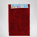 Коврик Доляна «Букли длинные», 40×60 см, цвет красный, фото 4