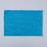 Коврик Доляна «Букли длинные», 40×60 см, цвет синий, фото 2