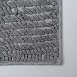 Коврик Доляна «Букли длинные», 49×75,5 см, цвет серый, фото 3